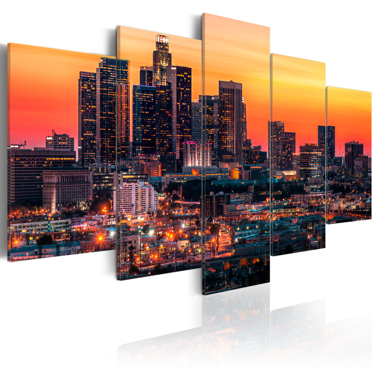 Canvas Art Print Summer evening in Los Angeles 50574 additionalImage 2