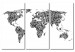 Canvas The World map - alphabet - triptych 55374