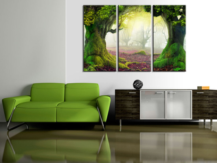 Canvas Art Print Mysterious forest - triptych 58474 additionalImage 3