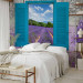 Wall Mural Postcard from Provence - Provencal motifs in retro style, window overlooking the lavender field 64174 additionalThumb 2