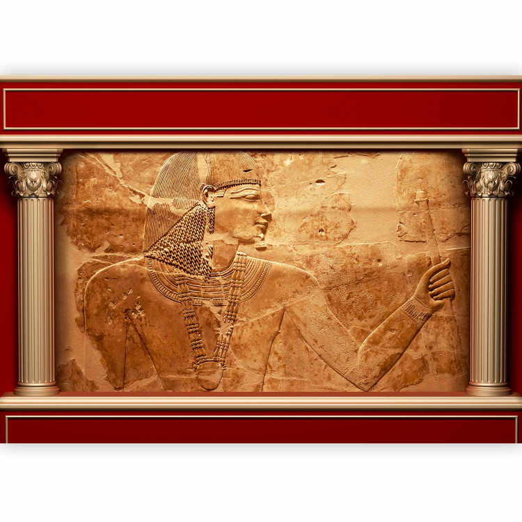 Wall Mural Ancient Egypt - sculpture of a pharaoh on a sand background with two columns 90474 additionalImage 5