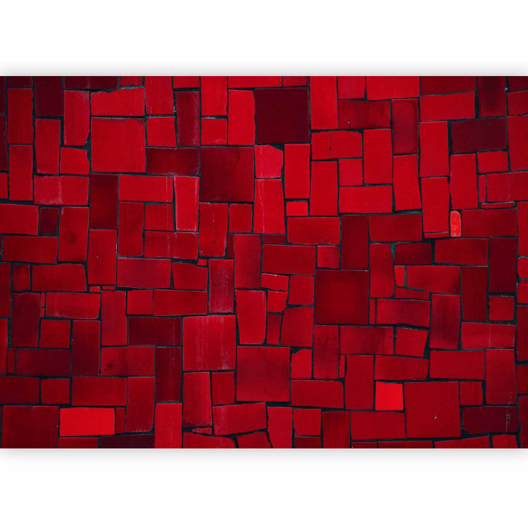 Photo Wallpaper Angular imagery - mosaic of red elements 92074 additionalImage 5