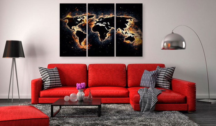 Decorative Pinboard Flames of the World [Cork Map] 94774 additionalImage 3
