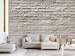 Wall Mural Brick wall - industrial background of regular texture of grey stones 98074