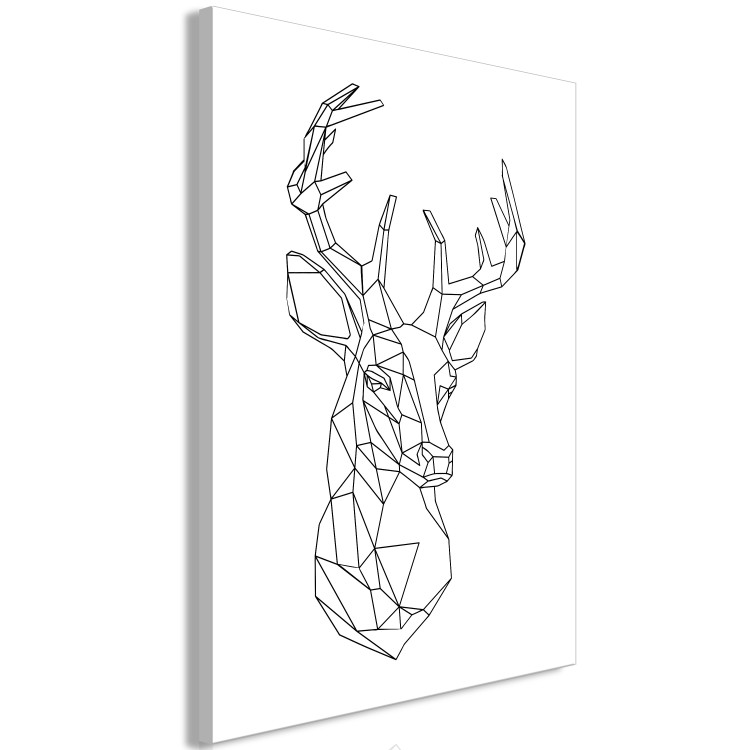 Canvas Print Geometric Contours (1-part) - Graphic Design with Deer 114784 additionalImage 2