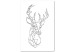 Canvas Print Geometric Contours (1-part) - Graphic Design with Deer 114784