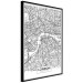 Poster Map of London - black and white map of the capital of the United Kingdom and texts 116384 additionalThumb 2