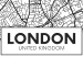 Poster Map of London - black and white map of the capital of the United Kingdom and texts 116384 additionalThumb 5
