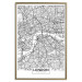 Poster Map of London - black and white map of the capital of the United Kingdom and texts 116384 additionalThumb 16