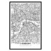 Poster Map of London - black and white map of the capital of the United Kingdom and texts 116384 additionalThumb 18