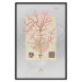 Poster Mysterious Little Tree - abstraction with texts and a plant in pale colors 116884 additionalThumb 18