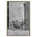 Wall Poster Old Italian Bicycle - black and white shot with a view of a stone street 117784 additionalThumb 16