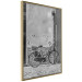 Wall Poster Old Italian Bicycle - black and white shot with a view of a stone street 117784 additionalThumb 14