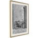 Wall Poster Old Italian Bicycle - black and white shot with a view of a stone street 117784 additionalThumb 2