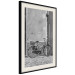 Wall Poster Old Italian Bicycle - black and white shot with a view of a stone street 117784 additionalThumb 3
