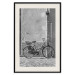 Wall Poster Old Italian Bicycle - black and white shot with a view of a stone street 117784 additionalThumb 18
