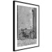 Wall Poster Old Italian Bicycle - black and white shot with a view of a stone street 117784 additionalThumb 13