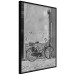Wall Poster Old Italian Bicycle - black and white shot with a view of a stone street 117784 additionalThumb 10