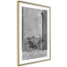 Wall Poster Old Italian Bicycle - black and white shot with a view of a stone street 117784 additionalThumb 6