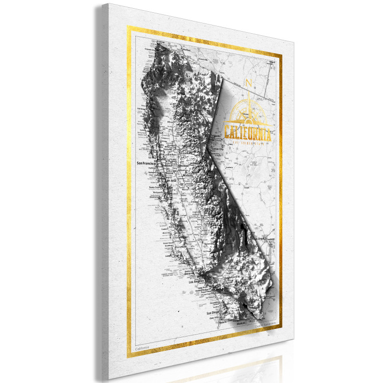 Canvas Print California - Isometric map of the American city with 3D effect 118484 additionalImage 2