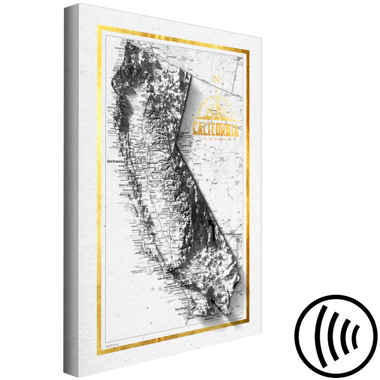 Canvas Print California - Isometric map of the American city with 3D effect 118484 additionalImage 6