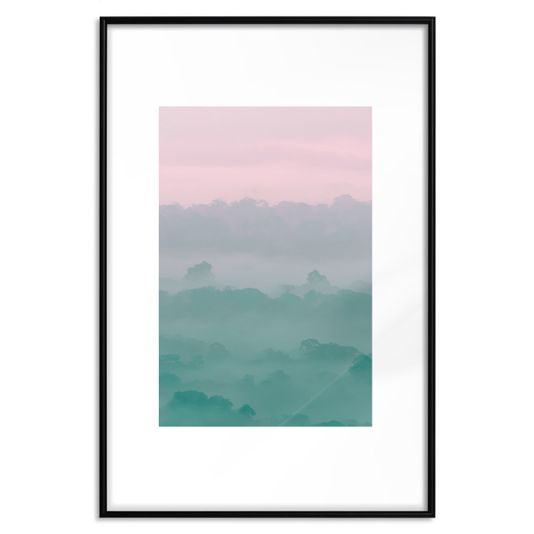 Wall Poster Misty Dawn - landscape of trees amid dense fog in pastel colors 119184 additionalImage 15