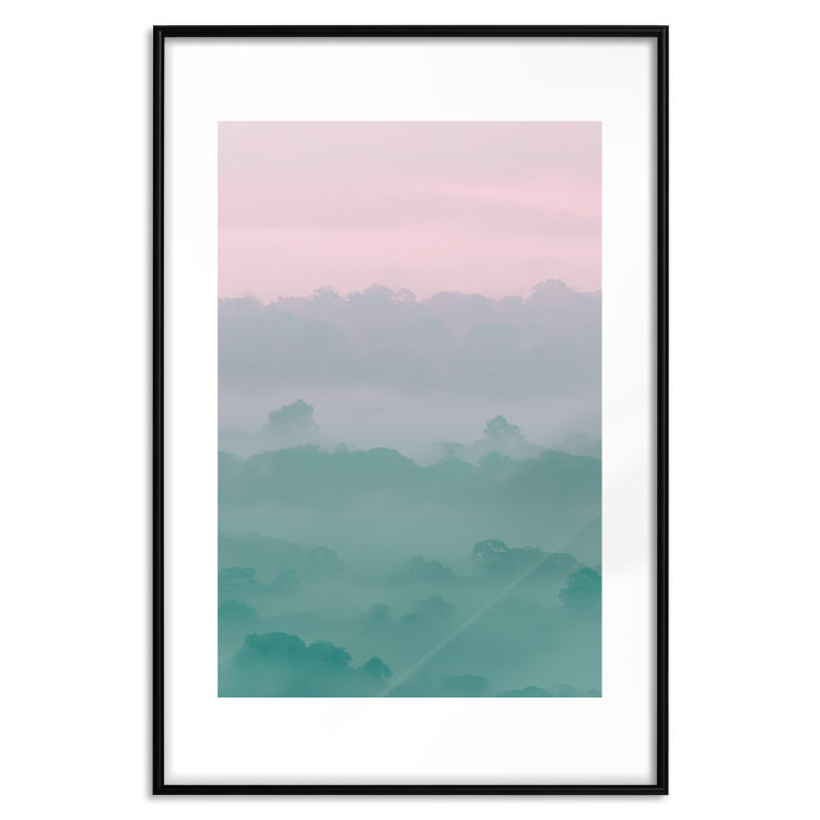 Wall Poster Misty Dawn - landscape of trees amid dense fog in pastel colors 119184 additionalImage 20