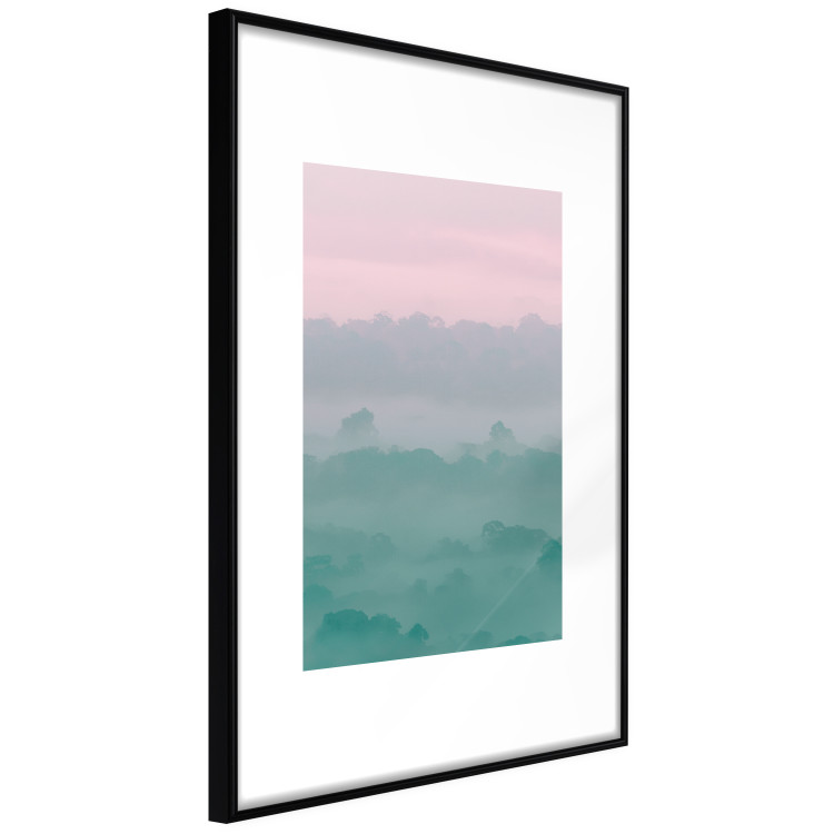 Wall Poster Misty Dawn - landscape of trees amid dense fog in pastel colors 119184 additionalImage 11