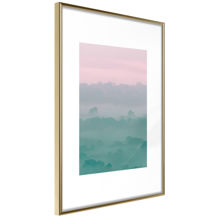 Wall Poster Misty Dawn - landscape of trees amid dense fog in pastel colors 119184 additionalImage 6