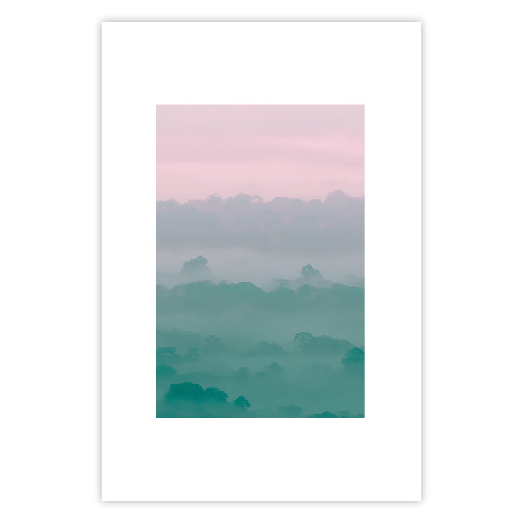 Wall Poster Misty Dawn - landscape of trees amid dense fog in pastel colors 119184 additionalImage 18