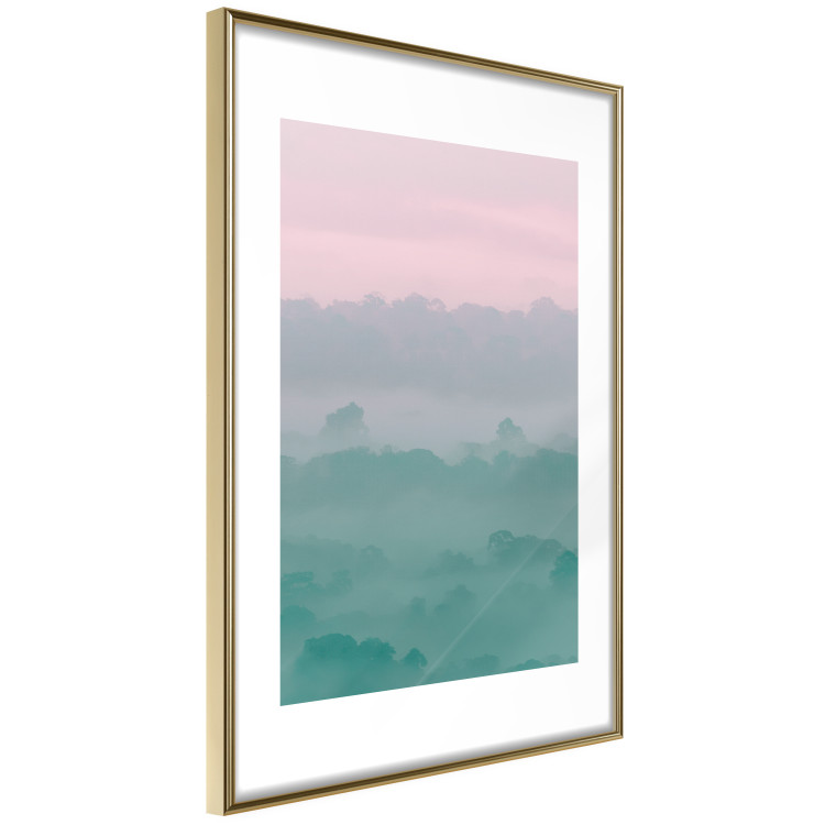 Wall Poster Misty Dawn - landscape of trees amid dense fog in pastel colors 119184 additionalImage 12