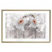 Wall Poster Lily World - white lily flower on wooden background with retro inscriptions 122284 additionalThumb 16
