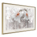 Wall Poster Lily World - white lily flower on wooden background with retro inscriptions 122284 additionalThumb 2