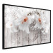 Wall Poster Lily World - white lily flower on wooden background with retro inscriptions 122284 additionalThumb 10