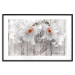 Wall Poster Lily World - white lily flower on wooden background with retro inscriptions 122284 additionalThumb 15