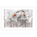 Wall Poster Lily World - white lily flower on wooden background with retro inscriptions 122284 additionalThumb 25