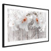Wall Poster Lily World - white lily flower on wooden background with retro inscriptions 122284 additionalThumb 11
