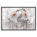 Wall Poster Lily World - white lily flower on wooden background with retro inscriptions 122284 additionalThumb 18