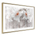 Wall Poster Lily World - white lily flower on wooden background with retro inscriptions 122284 additionalThumb 6