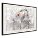 Wall Poster Lily World - white lily flower on wooden background with retro inscriptions 122284 additionalThumb 3
