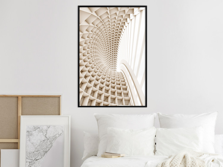 Poster Telemark - abstract tunnel with 3D imitation and light wall texture 123884 additionalImage 3