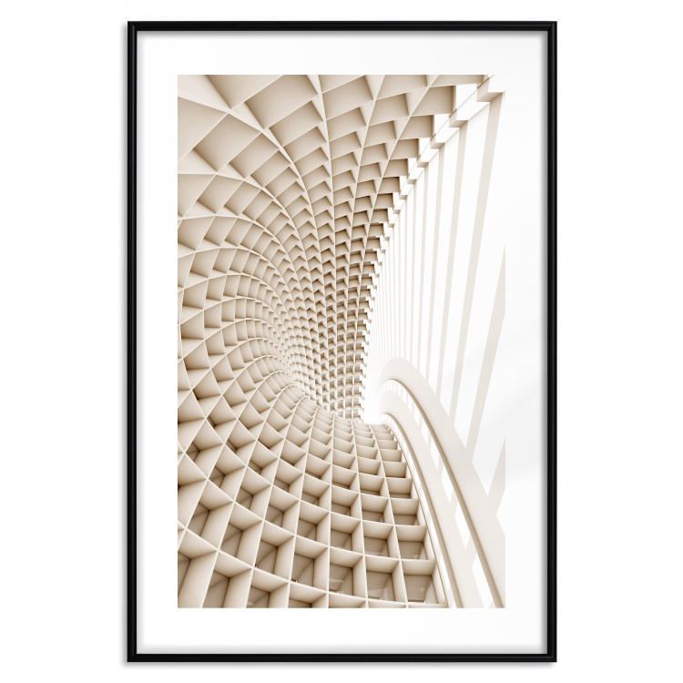 Poster Telemark - abstract tunnel with 3D imitation and light wall texture 123884 additionalImage 15