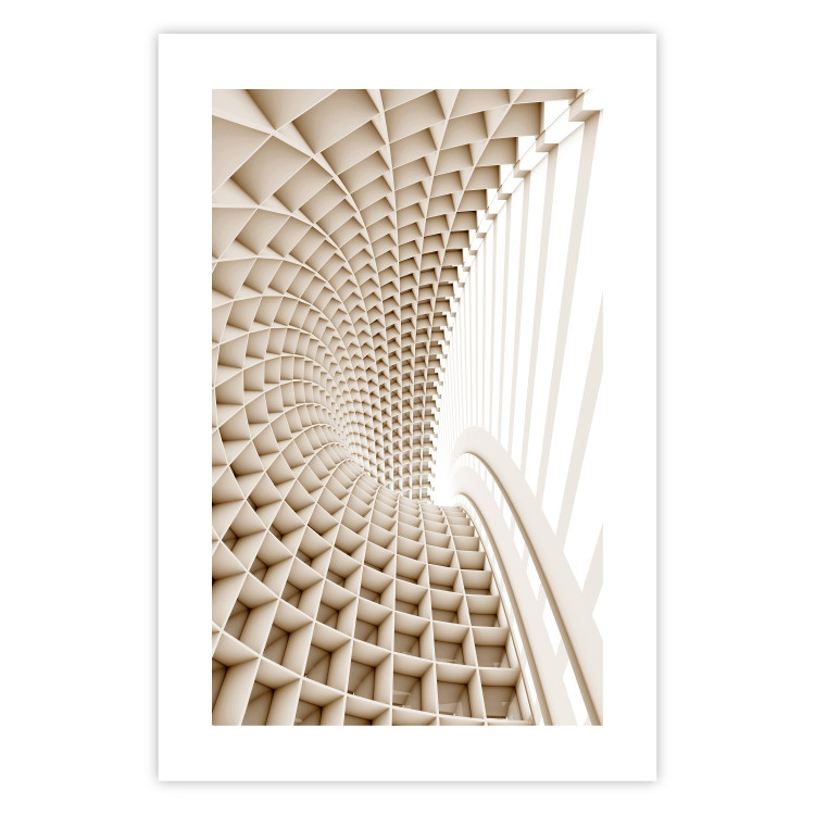 Poster Telemark - abstract tunnel with 3D imitation and light wall texture 123884 additionalImage 19