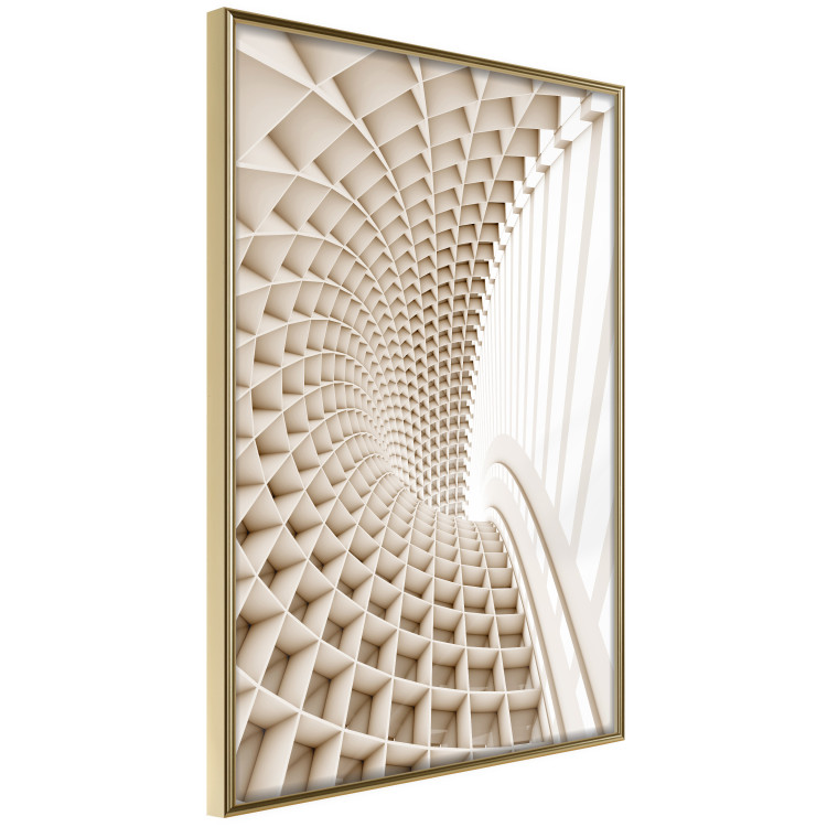 Poster Telemark - abstract tunnel with 3D imitation and light wall texture 123884 additionalImage 12