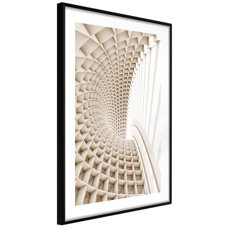 Poster Telemark - abstract tunnel with 3D imitation and light wall texture 123884 additionalImage 11