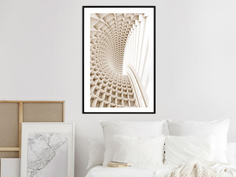 Poster Telemark - abstract tunnel with 3D imitation and light wall texture 123884 additionalImage 4