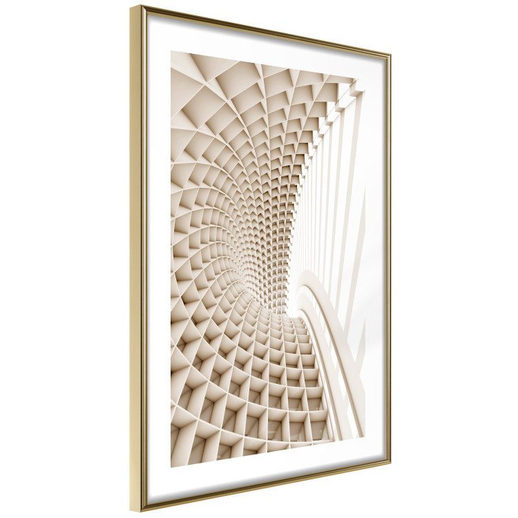Poster Telemark - abstract tunnel with 3D imitation and light wall texture 123884 additionalImage 6