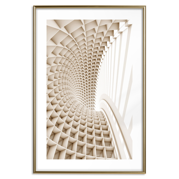 Poster Telemark - abstract tunnel with 3D imitation and light wall texture 123884 additionalImage 14