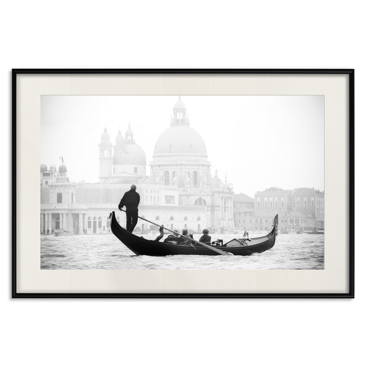 Wall Poster Gondola Ride - photograph of Venice architecture in black and white motif 123984 additionalImage 18