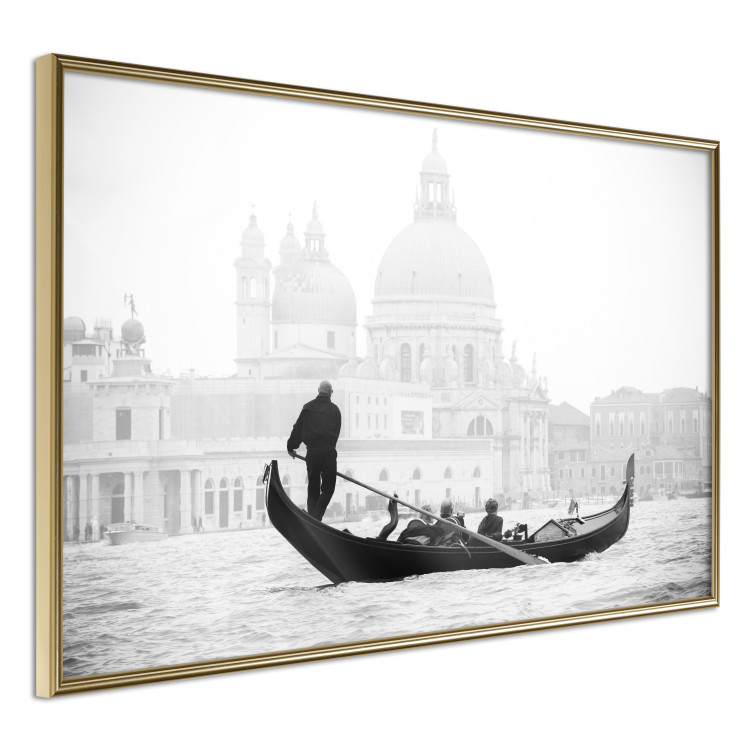 Wall Poster Gondola Ride - photograph of Venice architecture in black and white motif 123984 additionalImage 12